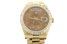 Load image into Gallery viewer, Rolex Day Date President 18K Yellow Gold Wood Dial Diamond Bezel 36mm 18038 - Arnik Jewellers
