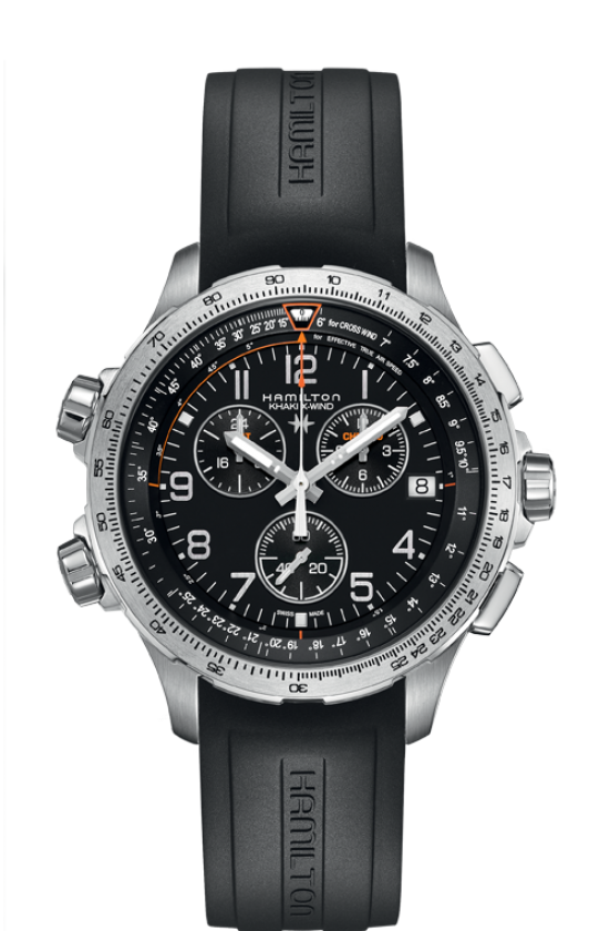 Hamilton KHAKI AVIATION X-WIND GMT CHRONO QUARTZ 46mm H77912335 - Arnik  Jewellers